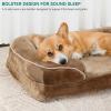 imageYITAHOME Medium Dog Beds Orthopedic Memory Foam Dog Sofa Bed for Comfortable Sleep with Removable Cover Waterproof Lining and AntiSlip Bottom Brown