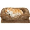 imageYITAHOME Medium Dog Beds Orthopedic Memory Foam Dog Sofa Bed for Comfortable Sleep with Removable Cover Waterproof Lining and AntiSlip Bottom Brown