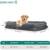 imageYITAHOME Orthopedic Dog Bed for Extra Large Dogs Rectangle Memory Foam Pet Bed with Removable Washable Cover Waterproof Lining and Nonskid BottomGrey