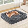imageYITAHOME Orthopedic Dog Bed for Extra Large Dogs Rectangle Memory Foam Pet Bed with Removable Washable Cover Waterproof Lining and Nonskid BottomGrey