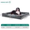 imageYITAHOME Orthopedic Dog Bed for Jumbo Dogs Rectangle Memory Foam Pet Bed with Removable Washable Cover Waterproof Lining and Nonskid BottomGrey