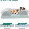 imageYITAHOME Orthopedic Dog Bed for Jumbo Dogs Rectangle Memory Foam Pet Bed with Removable Washable Cover Waterproof Lining and Nonskid BottomGrey