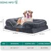 imageYITAHOME Orthopedic Dog Bed for Large Dogs Rectangle Memory Foam Pet Bed with Removable Washable Cover Waterproof Lining and Nonskid Bottom Grey