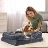 imageYITAHOME Orthopedic Dog Bed for Large Dogs Rectangle Memory Foam Pet Bed with Removable Washable Cover Waterproof Lining and Nonskid Bottom Grey