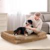 imageYITAHOME Jumbo Dog Beds Orthopedic Memory Foam Dog Sofa Bed for Comfortable Sleep with Removable Cover Waterproof Lining and AntiSlip Bottom Brown