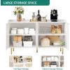 imageYITAHOME 55 Sideboard Buffet Cabinet with Storage Modern Kitchen Storage Cabinet Coffee Bar Cabinets for Dining Room Kitchen BlackWhite