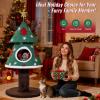 imageYITAHOME 60 in Christmas Cat Tree for Indoor Cats Tall Cat Tower Furniture with 2 Large Condos 5ft Christmas Tree Party Decoration with Cat House and Beds472in