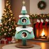 imageYITAHOME 60 in Christmas Cat Tree for Indoor Cats Tall Cat Tower Furniture with 2 Large Condos 5ft Christmas Tree Party Decoration with Cat House and Beds63in