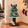 imageYITAHOME 60 in Christmas Cat Tree for Indoor Cats Tall Cat Tower Furniture with 2 Large Condos 5ft Christmas Tree Party Decoration with Cat House and Beds472in