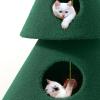 imageYITAHOME 60 in Christmas Cat Tree for Indoor Cats Tall Cat Tower Furniture with 2 Large Condos 5ft Christmas Tree Party Decoration with Cat House and Beds60in
