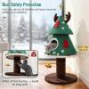 imageYITAHOME 60 in Christmas Cat Tree for Indoor Cats Tall Cat Tower Furniture with 2 Large Condos 5ft Christmas Tree Party Decoration with Cat House and Beds472in