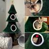 imageYITAHOME 60 in Christmas Cat Tree for Indoor Cats Tall Cat Tower Furniture with 2 Large Condos 5ft Christmas Tree Party Decoration with Cat House and Beds52in