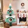 imageYITAHOME 60 in Christmas Cat Tree for Indoor Cats Tall Cat Tower Furniture with 2 Large Condos 5ft Christmas Tree Party Decoration with Cat House and Beds63in