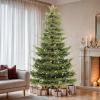 imageYITAHOME 65ft Prelit Aspen Fir Christmas Tree with Remote Control CrystalDecorated Prelit Christmas Tree with 900 PEampampPVC Mixed Branch Tips 11 LightingModes GreenGreen With Crystal Decor