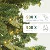 imageYITAHOME 65ft Prelit Aspen Fir Christmas Tree with Remote Control CrystalDecorated Prelit Christmas Tree with 900 PEampampPVC Mixed Branch Tips 11 LightingModes GreenGreen With Crystal Decor