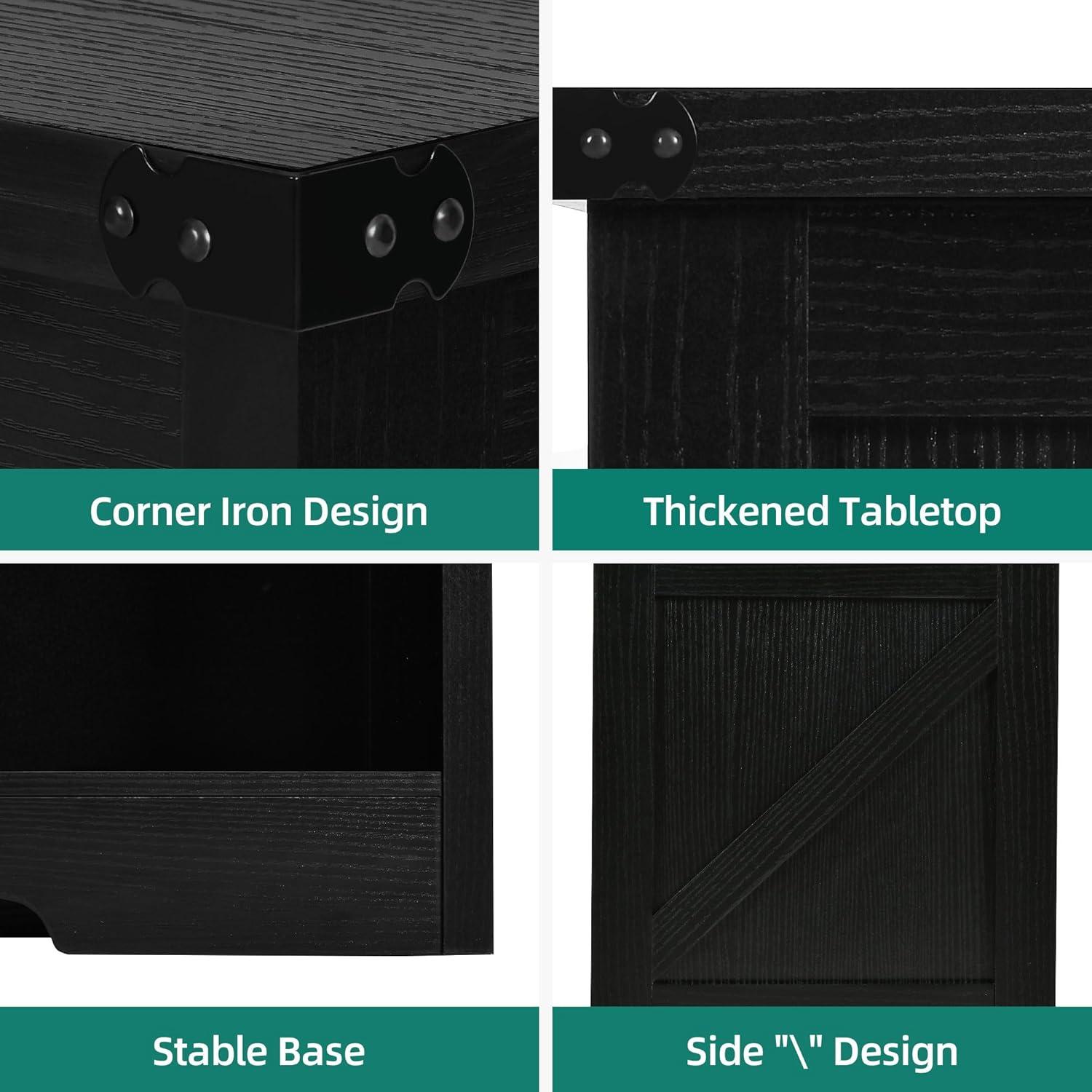 imageYITAHOME 8 Cube Storage Organizer Bookshelf Horizontal Bookshelf Farmhouse Cubby Bookcase for Living Room Bedroom Home Office BlackBlack