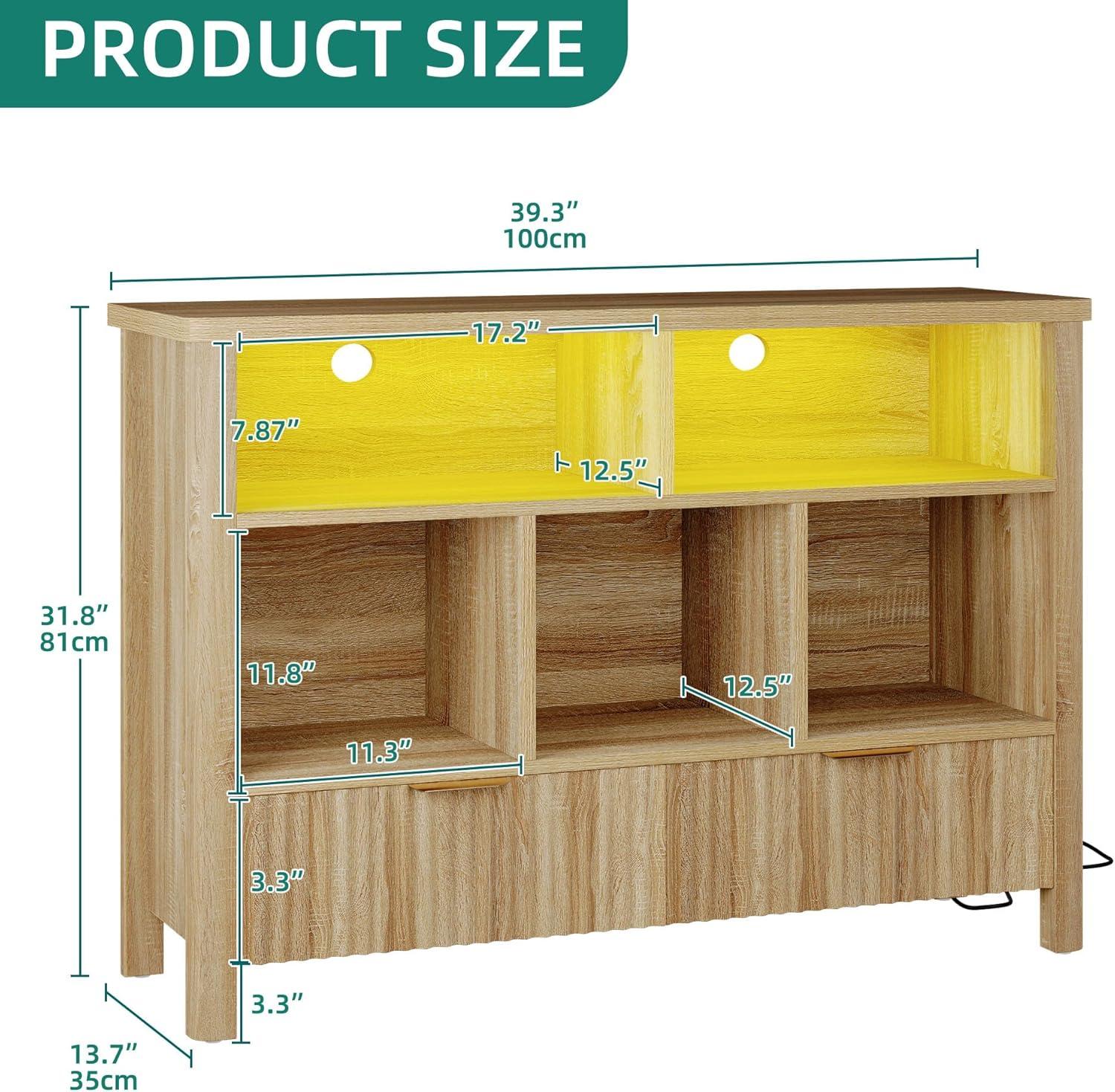 imageYITAHOME 8 Cube Storage Organizer Bookshelf Horizontal Bookshelf Farmhouse Cubby Bookcase for Living Room Bedroom Home Office BlackWood