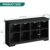 imageYITAHOME 8 Cube Storage Organizer Bookshelf Horizontal Bookshelf Farmhouse Cubby Bookcase for Living Room Bedroom Home Office BlackBlack