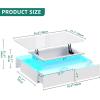 imageYITAHOME LED Coffee Table with Storage High Glossy LED Coffee Tables for Living Room Modern Black Rectangle Coffe Table Small Center Table with Open Display Shelf ampamp 4 Sliding Drawers Glossy BlackGlossy White