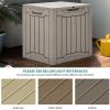 imageYITAHOME 120 Gallon Resin Deck Box Large Outdoor Storage Box for Patio Cushions Garden Tools Pool Supplies Lockable Easy With Tool Assembly Extra Seat or Table BlackTaupe