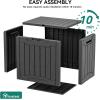 imageYITAHOME 120 Gallon Resin Deck Box Large Outdoor Storage Box for Patio Cushions Garden Tools Pool Supplies Lockable Easy With Tool Assembly Extra Seat or Table BlackBlack