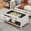 imageYITAHOME Game Coffee Table with 4 Drawers Storage Removable Walnut Top Gaming Table 3in1 Puzzle Modern Living Room CenterTable Removable Walnut Top