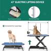 imageYITAHOME 49 Professional Electric Dog Grooming Table for Large Dog at Home Heavy Duty Foldable Pet Dog Grooming Station wAdjustable Arm Dog Grooming Stand Table wWheels 3 Nooses Tool OrganizerBlue
