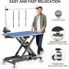 imageYITAHOME 49 Professional Electric Dog Grooming Table for Large Dog at Home Heavy Duty Foldable Pet Dog Grooming Station wAdjustable Arm Dog Grooming Stand Table wWheels 3 Nooses Tool OrganizerBlue