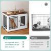 imageYITAHOME 776 Large Corner Dog Crate Furniture for 2 Dogs Steel Frame Cage with Double Doors amp Bowls amp 3 Doors Double Dog Crate Furniture TV Stand for Medium Large Dogs BrownWhite