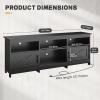 imageYITAHOME TV Stand for 807570 Inch TVs with LED Lights Farmhouse Entertainment Center with Storage Cabinets Open Shelves amp Adjustable Shelf for Living Room BlackBlack