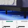 imageYITAHOME Canopy Bed Frame Metal Four Posters 14 Inch Platform with Builtin Headboard Strong Metal Slat Mattress Support No Box Spring Needed Black Queen SizeBlack 1
