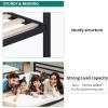 imageYITAHOME Canopy Bed Frame Metal Four Posters 14 Inch Platform with Builtin Headboard Strong Metal Slat Mattress Support No Box Spring Needed Black Queen SizeBlack