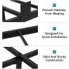 imageYITAHOME Canopy Bed Frame Metal Four Posters 14 Inch Platform with Builtin Headboard Strong Metal Slat Mattress Support No Box Spring Needed Black Queen SizeBlack 1
