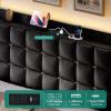 imageYITAHOME King Size Bed Frame with 3 Storage Drawers and RGB LED Lights Velvet Upholstered Bed with Charging Station and Storage Headboard No Box Spring Needed Easy Assembly NoiseFree GreyCharcoal Black