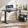 imageYITAHOME L Shaped Standing Desk with Power Outlets 701 Electric Standing Desk Adjustable Height Sit Stand Corner Standing Desks Executive Desk with Drawers amp Shelves Grey  BlackGrey  Black