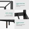imageYITAHOME Queen Size Canopy Bed Four Poster Platform Bed with Metal Slats Support Metal Bed Frame with USB Charging Station 124 inch Underbed Storage No Box Spring Needed Black