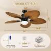 imageYITAHOME Tropical Ceiling Fan with Lights 3 Ways Control Dimmable 52 Inch Ceiling fan with Cleaner Duster Smart Ceiling Fan Compatible with Alexa for Living Room Dining RoomBrown