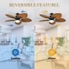 imageYITAHOME Tropical Ceiling Fan with Lights 3 Ways Control Dimmable 52 Inch Ceiling fan with Cleaner Duster Smart Ceiling Fan Compatible with Alexa for Living Room Dining RoomBrown