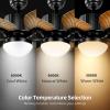 imageYITAHOME Tropical Ceiling Fan with Lights 3 Ways Control Dimmable 52 Inch Ceiling fan with Cleaner Duster Smart Ceiling Fan Compatible with Alexa for Living Room Dining RoomLight wood grain