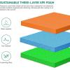 imageYITAHOME 912 Lily Pad Floating Mat for Lake and Pool Portable Outdoor Water Floating Mat for 14 People 3Layer XPE Floating Island for Boat Beach Ocean GreenampYellowOrange