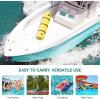 imageYITAHOME 912 Lily Pad Floating Mat for Lake and Pool Portable Outdoor Water Floating Mat for 14 People 3Layer XPE Floating Island for Boat Beach Ocean GreenampYellowYellow