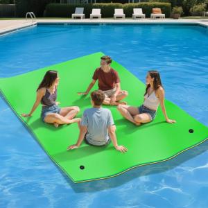 imageYITAHOME 912 Lily Pad Floating Mat for Lake and Pool Portable Outdoor Water Floating Mat for 14 People 3Layer XPE Floating Island for Boat Beach Ocean GreenampYellowGreenBlueYellow