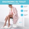 image:imageYITAHOME RV Toilet with Pedal Flush Gravity Flush Toilet High Profile Include Flange for Car Motorhome Caravan Travel WhiteWhite
