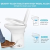 image:imageYITAHOME RV Toilet with Pedal Flush Gravity Flush Toilet High Profile Include Flange for Car Motorhome Caravan Travel WhiteWhite