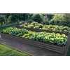 image:imageYITAHOME 144x48x12 in Galvanized Raised Garden Bed Kit Large Metal Planter Box with Gloves Safety Rubber amp Support Rod Outdoor Flower Bed for Plants Vegetables BlackBlack