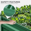 image:imageYITAHOME 144x48x12 in Galvanized Raised Garden Bed Kit Large Metal Planter Box with Gloves Safety Rubber amp Support Rod Outdoor Flower Bed for Plants Vegetables BlackGreen