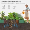 image:imageYITAHOME 144x48x12 in Galvanized Raised Garden Bed Kit Large Metal Planter Box with Gloves Safety Rubber amp Support Rod Outdoor Flower Bed for Plants Vegetables BlackGreen