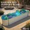 image:imageYITAHOME 144x48x12 in Galvanized Raised Garden Bed Kit Large Metal Planter Box with Gloves Safety Rubber amp Support Rod Outdoor Flower Bed for Plants Vegetables BlackWhite