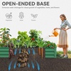 image:imageYITAHOME 144x48x12 in Galvanized Raised Garden Bed Kit Large Metal Planter Box with Gloves Safety Rubber amp Support Rod Outdoor Flower Bed for Plants Vegetables BlackGreen