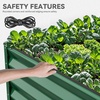 image:imageYITAHOME 144x48x12 in Galvanized Raised Garden Bed Kit Large Metal Planter Box with Gloves Safety Rubber amp Support Rod Outdoor Flower Bed for Plants Vegetables BlackGreen